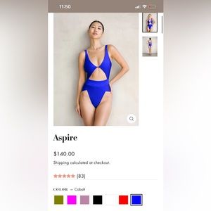 New “aspire” MBM one piece in Cobalt.